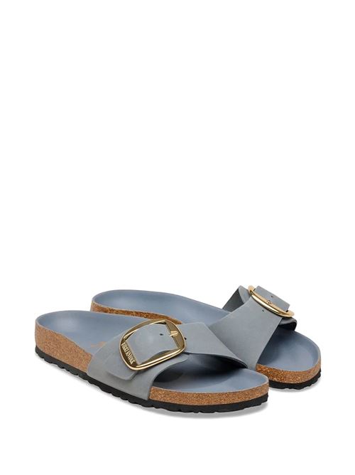 Ciabatte Birkenstock Madrid Big Buckle in pelle oliata color grigio basalto BIRKENSTOCK | MADRID BIG1032090